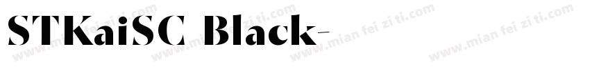 STKaiSC Black字体转换